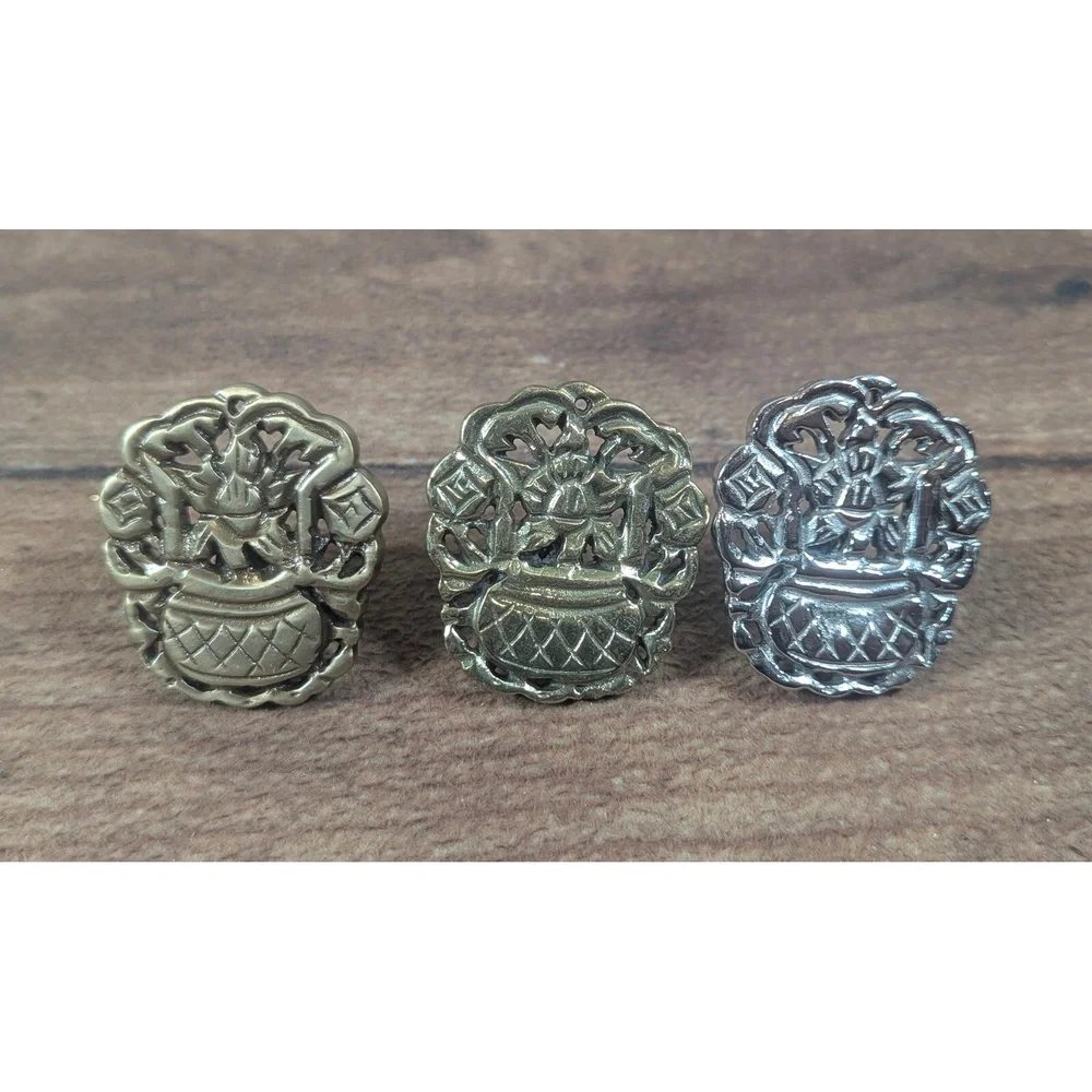 Buddha Drawer Pulls Unique Cabinet Knobs Ornate Dresser Knobs Bronze Silver‎